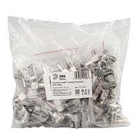 Переходник Simple RS-A04 гнездо F-штекер TV угловой | код Б0048297 | ЭРА