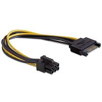 Разветвитель питания Cablexpert CC-PSU-SATA, SATA->PCI-Express 6pin, для подключения в/к PCI-Е (6pin) к б/п ATX | код CC-PSU-SATA | Cablexpert