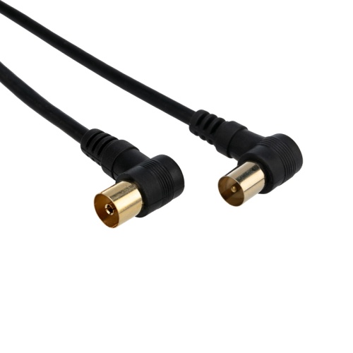 Шнур ТВ гнездо - ТВ штекер, угловой, длина 5 метров, черный REXANT | код 18-0015 | REXANT Шнур ТВ гнездо - ТВ штекер, угловой, длина 5 метров, черный REXANT | код 18-0015 | REXANT