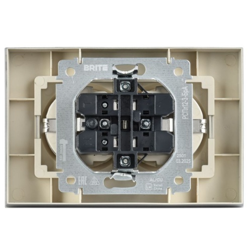 BRITE Розетка 2-местная с заземлением без защитных шторок плоская 16А в сборе РСПл12-3-БрА алюминий IEK | код BR-R27-16-K47-F | IEK фото 3 BRITE Розетка 2-местная с заземлением без защитных шторок плоская 16А в сборе РСПл12-3-БрА алюминий IEK | код BR-R27-16-K47-F | IEK фото 3