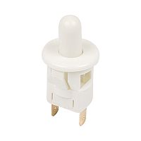 Выключатель-кнопка 250V 2.5А (2с) ON-(OFF) Б/Фикс белый (мебельная) REXANT | код 36-3021 | REXANT