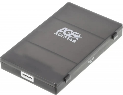 Внешний корпус для HDD/SSD AgeStar 3UBCP1-6G SATA USB3.0 пластик черный 2.5 | код 1054370 | AgeStar
