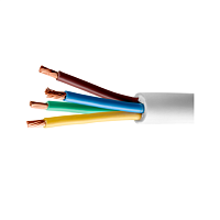 Провод ПВС 4х0.75+1х0.75 ( аналог 5х0.75) белый ГОСТ 7399-97 (бухта 200м) | код 00-00004894 | Электрокабель НН