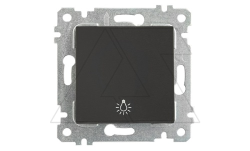 Rita - Выключатель кнопочный, символ - лампа, пруж. зажимы, черный мат | код 2200-407-0184 | Mutlusan Rita - Выключатель кнопочный, символ - лампа, пруж. зажимы, черный мат | код 2200-407-0184 | Mutlusan