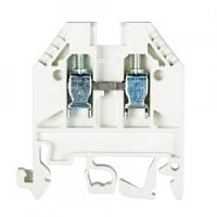 Проходная клемма, тип фиксации провода: винтовой, номинальное сечение: 4 мм кв., 32A, 800V, ширина: 6 мм, цвет: белый, тип монтажа: DIN 35 | код 57.504.0055.2 | Wieland