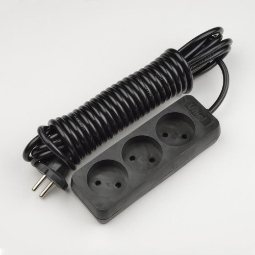 Удлинитель 3х5м без заземл. Standart S-CD3-5 Black черн. Uniel UL-00003605 Удлинитель 3х5м без заземл. Standart S-CD3-5 Black черн. Uniel UL-00003605