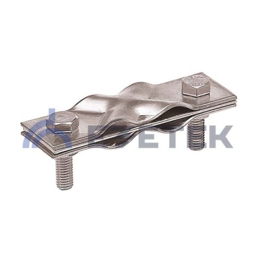 Зажим заземления полоса/пруток — полоса/пруток диагональный, оцинкованная сталь | код 62835 | ЕЗЕТЕК