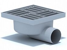 Трап горизонтальный выпуск 50 пластиковая решетка 15х15см | код TA5110 | АНИ пласт