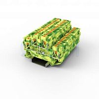 Клемма push-in двухуровневая 4 контакта, 2,5 мм2, заземляющая | код TPI2,5DLE | ПРОВЕНТО