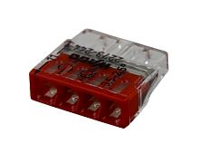 2273-244 Экспресс-клемма с пастой 4-проводная до 2,5 мм кв, (100 шт./уп.) WAGO | код 07-5143 | WAGO