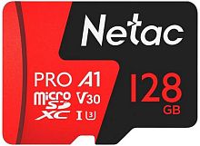 Флеш карта microSDXC 128GB Netac NT02P500PRO-128G-S P500 Extreme Pro A1 w/o adapter | код 1913306 | NETAC
