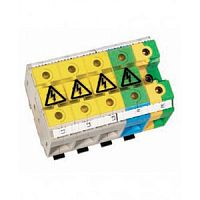 Клеммная сборка WKN 70 (серый 3x, синий 1x, заземление 1x) тип фиксации провода: винтовой, номинальное сечение: 70 мм кв., ширина: 120 мм, цвет: серый/синий/желто-зеленый тип монтажа: DIN 35 | код 57.570.9855.0 | Wieland