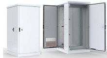 Шкаф уличный всепогодный напольный 12U (Ш1000 ? Г900) с электроотсеком, три двери | код ШТВ-2-12.10.9-43А3 | ЦМО