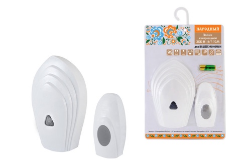 Звонок народный ЗББ-Н-11/7-32М (беспр., бат., блистер, откр.код) | код SQ1901-0112 | TDM НАРОДНЫЙ