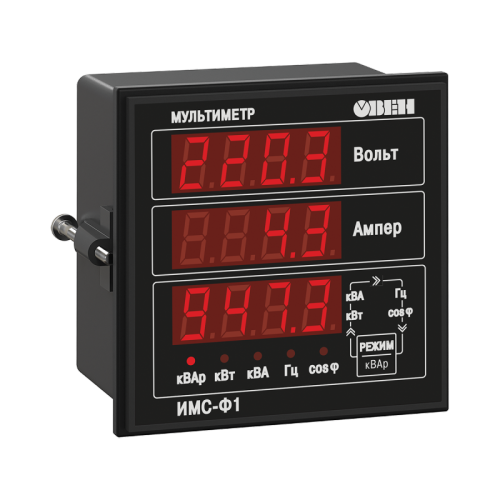 Измеритель параметров сети однофазный (мультиметр) ИМС-Ф1.Щ1 | код 40287 | ОВЕН