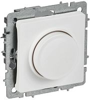 BRITE Светорегулятор поворотно-нажимной 600Вт СС10-1-0-БрАБ арктический белый IEK | код BR-D20-0600-K91 | IEK