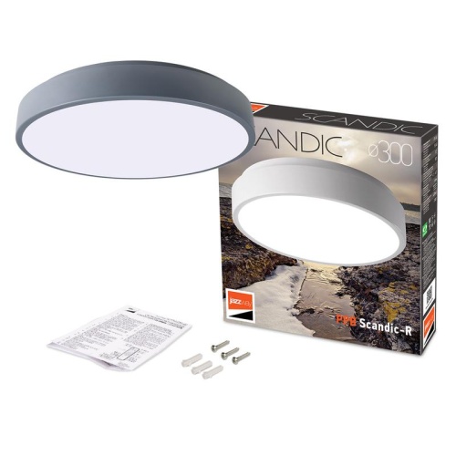 Светильник светодиодный декоративный PPB Scandic-R 24Вт 4000К IP20 d330х50 настенно-потолочный GR | Код. 5036864 | JazzWay фото 7