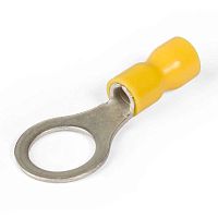 Наконечники кольцевые изолированные с ПВХ манжетой (НКИ) 6,0–10 желтые (100 шт/уп) Промрукав | код PR08.10416 | ПРОМРУКАВ