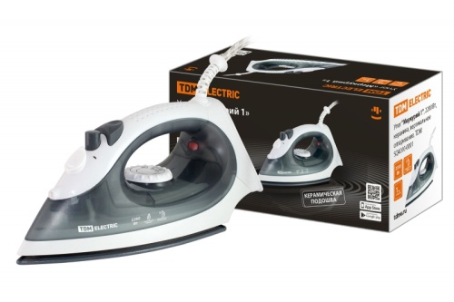 Утюг Меркурий 1, 2200 Вт, керамика, вертикальное отпаривание, TDM | код SQ4010-0001 | TDM