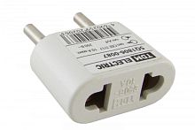 Переходник (тип CEE 7/17 - тип А/F) плоский 10А макс. 250В белый TDM | код SQ1806-0087 | TDM