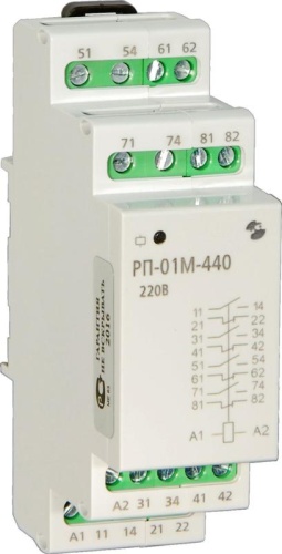 Реле промежуточное РП-01М-440 12В 50Гц/пост., максимальный коммутируемый ток контактов 8А, 4з+4р,УХЛ4 | код A8223-34124905 | РЕЛЕ И АВТОМАТИКА