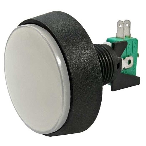 Кнопка GMSI круглая RUICHI 1B-C с LED подсветкой 12 В, 5 А, 30 мОм, 250 В, no-nc+nc-no, белая | код 79589 | Ruichi