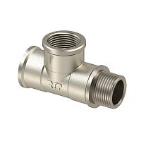 Тройник латунь внутр./внутр./наружн. резьба 1/2дюйм еврослот никель | код 42250 | RTP