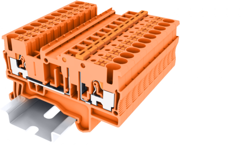 TPK2.5-2-OG Клемма TP 1-1 с ножевым размыкателем, Push-in, сеч. 2.5мм2, оранж., шт | код TPK2.5-2-OG | SUPU