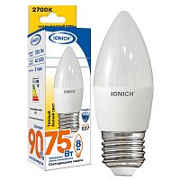 Лампа светодиодная ILED-SMD2835-C37-8-720-220-2.7-E27 (1304) IONICH 1537