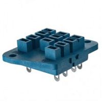 Розетка с винтовыми клеммами (под шайбу) для реле 62.31, 62.32, 62.33, в комплекте металлическая клипса 092.53, версия: синий цвет | код 92431SMA | FINDER