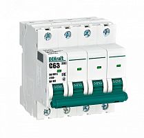 Выключатель автоматический 4Р 63А х-ка C ВА-103 6кА | код 12327DEK | Dekraft