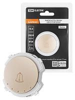 Выключатель звонка 1-кл. 16А 250В шампань, Байкал TDM | код SQ1819-0553 | TDM