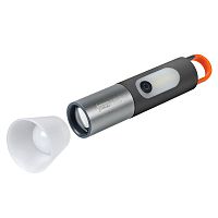 Фонарь светодиодный ручной аккумуляторный Accu1-L5W/L3W-bk 5Вт+3Вт Li-ion 18650 1200мА.ч IP43 | код 5048812 | JazzWay