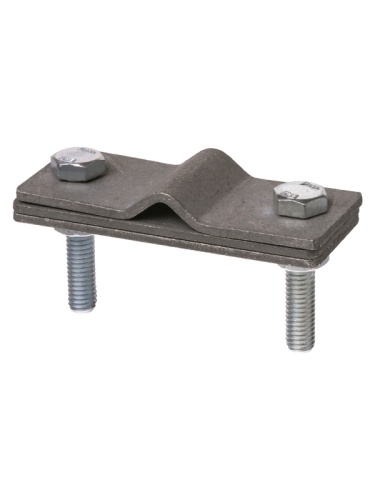 Зажим соединит.2-х болт. с контакт. пластиной прут-полоса, полоса 40х4 - прут ?6-10 мм, термодиф.TDM | код SQ2401-3110 | TDM