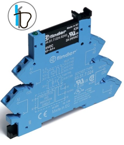 Интерфейсный модуль (сборка 34.81.7.005.9024 + 93.51.7.024), твердотельное реле, выход 6A (24В DC), питание 6В DC, категория защиты IP20, безвинтовые клеммы (пружинный зажим) | код 389170069024 | FINDER Интерфейсный модуль (сборка 34.81.7.005.9024 + 93.51.7.024), твердотельное реле, выход 6A (24В DC), питание 6В DC, категория защиты IP20, безвинтовые клеммы (пружинный зажим) | код 389170069024 | FINDER