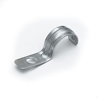 Скоба металлическая однолапковая усиленная противопожарная СМОУ d21-22 мм отв. d 6,5 мм (100шт/1000шт уп/кор) Промрукав | код PR13.02426 | ПРОМРУКАВ