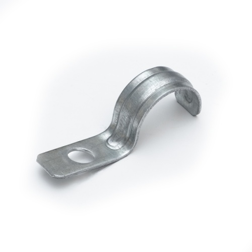 Скоба металлическая однолапковая усиленная противопожарная СМОУ d21-22 мм отв. d 6,5 мм (100шт/1000шт уп/кор) Промрукав | код PR13.02426 | ПРОМРУКАВ