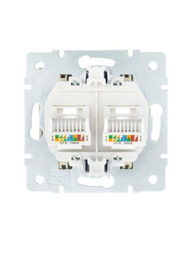 Розетка компьютерная 2-м СП Vesna механизм крем. LEZARD 742-0388-141 фото 3