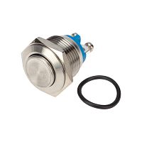 Кнопка антивандальная 16 Б/Фикс (2с винт) (ON)-OFF выпуклая REXANT | код 36-3231 | REXANT