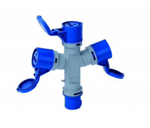 Адаптер трехлучевой 2Р+РЕ 16А 250В IP44 АП-103 | код 26290DEK | DEKraft Адаптер трехлучевой 2Р+РЕ 16А 250В IP44 АП-103 | код 26290DEK | DEKraft