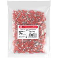 Наконечник-гильза с изолированным фланцем (упаковка 500 шт.) NO-225-63 НШвИ 1,0-12 | код Б0063419 | ЭРА