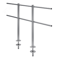Стойка ограждения съемная Т-образная, 6 муфты с гнездом | код ВЗР 1996Р04 | Oxgard