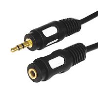 Шнур 3.5 Stereo Plug - 3.5 Stereo Jack 1.5м (GOLD) | код 17-4013 | Rexant