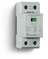 Устройство защиты от импульсных перенапряжений УЗИП тип 1+2 (1 варистор/искровый разрядник), модульный, ширина 36мм, степень защиты IP20 | код 7P0182601025 | FINDER