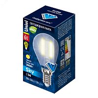 Лампа светодиодная LED 6вт 200-250В шар матовое 500Лм Е14 3000К Sky филамент | код UL-00000303 | Uniel