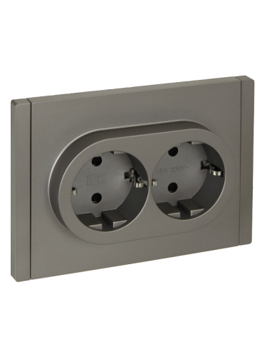 FORTE&PIANO Роз. 2-я с з/к з/ш б/к 16А FP523 ст. IEK | код FP-R24-16-1-K46 | IEK