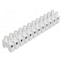 Клеммные колодки, Тип 6 EH, 12 полюсов, делимые, без защиты провода, номинальное сечение провода: 4 мм кв., номинальные характеристики: 400 V 24 A серия Appliance | код 21.312.1253.0 | Wieland