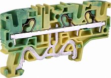 Клемма пружинная заземляющая ESH-EFCE.4/1+2 (4 мм2, желто-зел., 1вх.+2вых., push-in) | код 003903277 | ETI