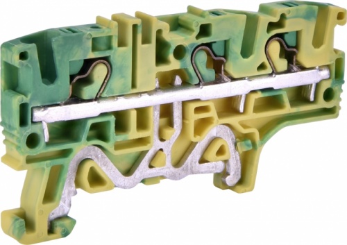 Клемма пружинная заземляющая ESH-EFCE.4/1+2 (4 мм2, желто-зел., 1вх.+2вых., push-in) | код 003903277 | ETI