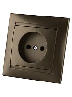 Розетка 2П 10А 250В бронза Лама TDM | код SQ1815-0722 | TDM